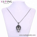 33424 xuping negro pistola color acero inoxidable joyas Punk estilo lobo cabeza colgante